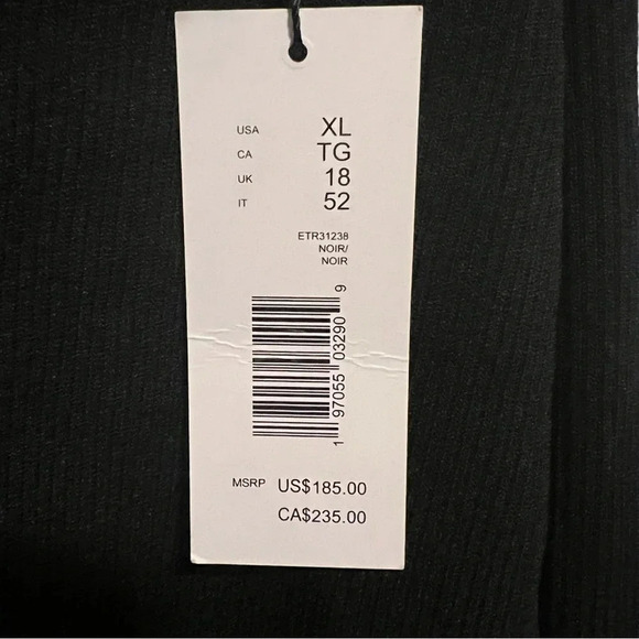 NWT Elie Tahari Cold Shoulder Sweater Black Size XL - Picture 5 of 11